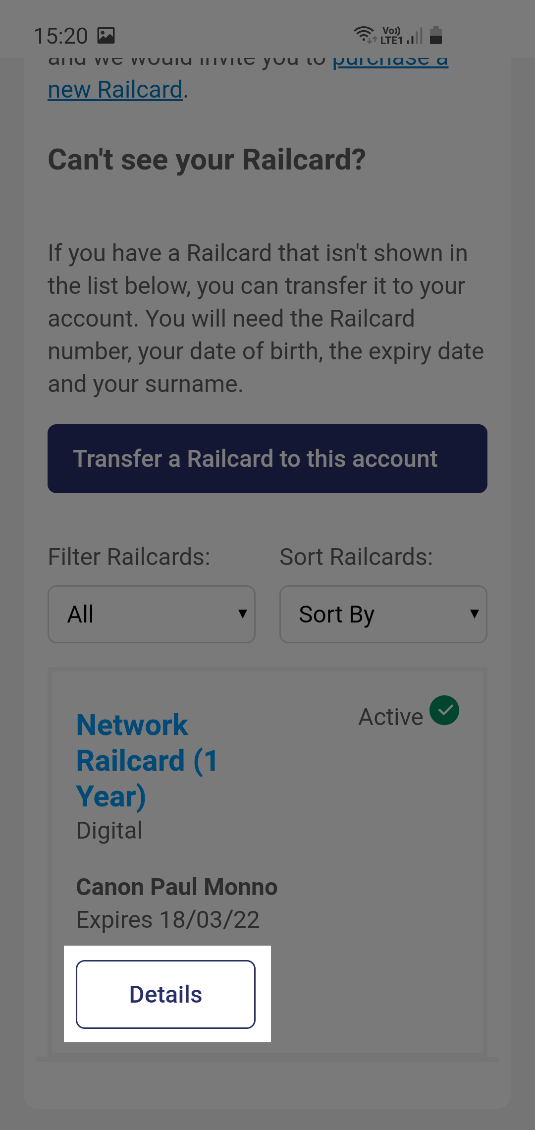 trip railcard download code